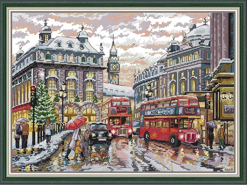 Křížková výšivka počítaná sada (kanva, mulina)