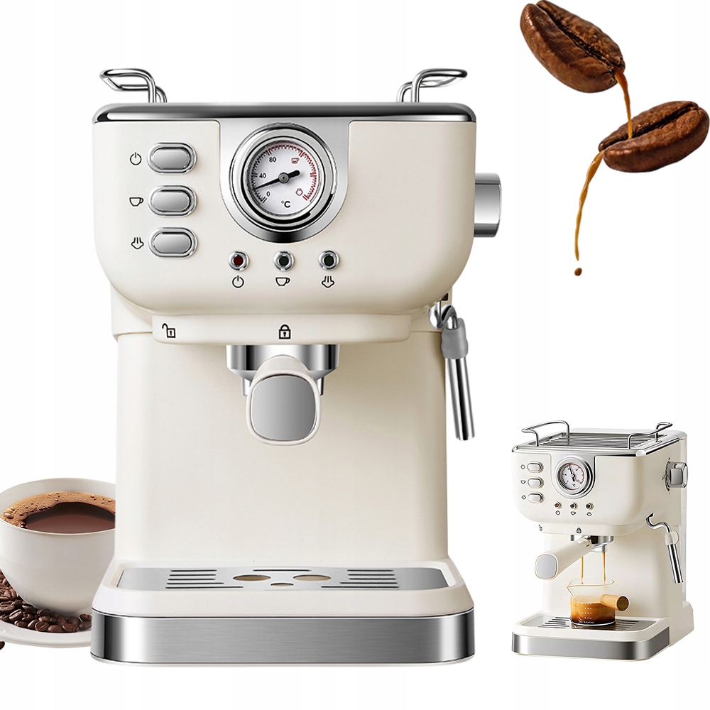 Ekspres Do Kawy Ciśnieniowy Profesjonalny 1050W 20 Bar Do Domu I Kawiarni