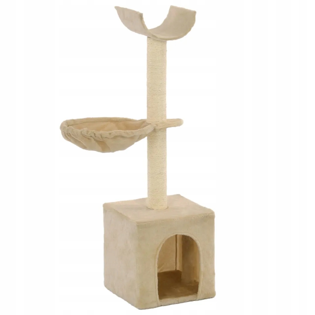 Petrashop Škrabadlo pro kočky se sisalovými sloupky 105 cm béžové Béžová 1