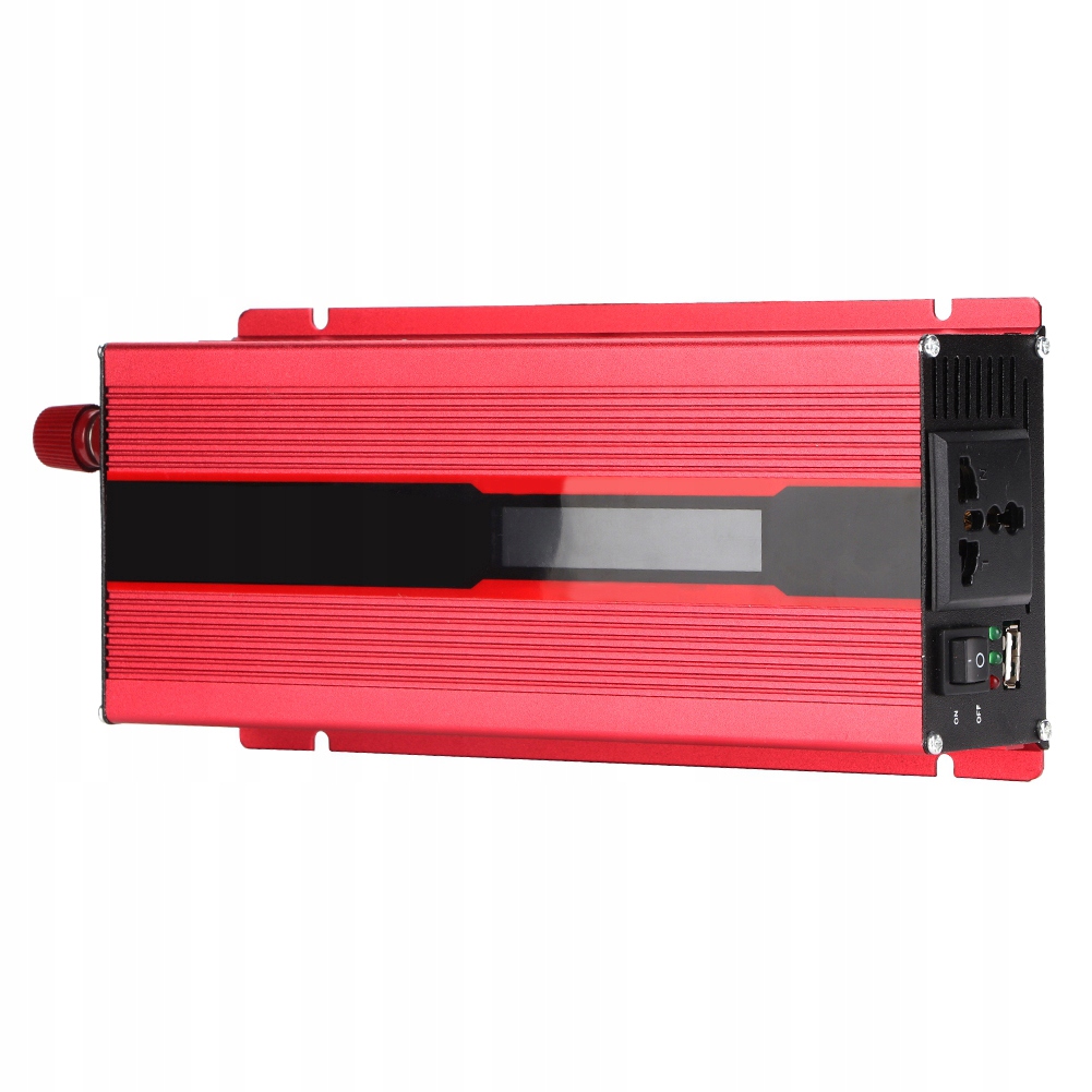 Automobilový Menič Napätia Solárny Invertor Konvertor 12V Na 220V LCD 2000W