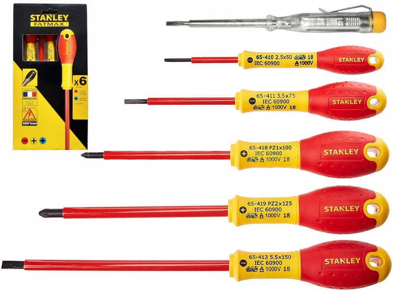 Stanley Wkrętaki fatmax śrubokręty Vde 6szt 65-443