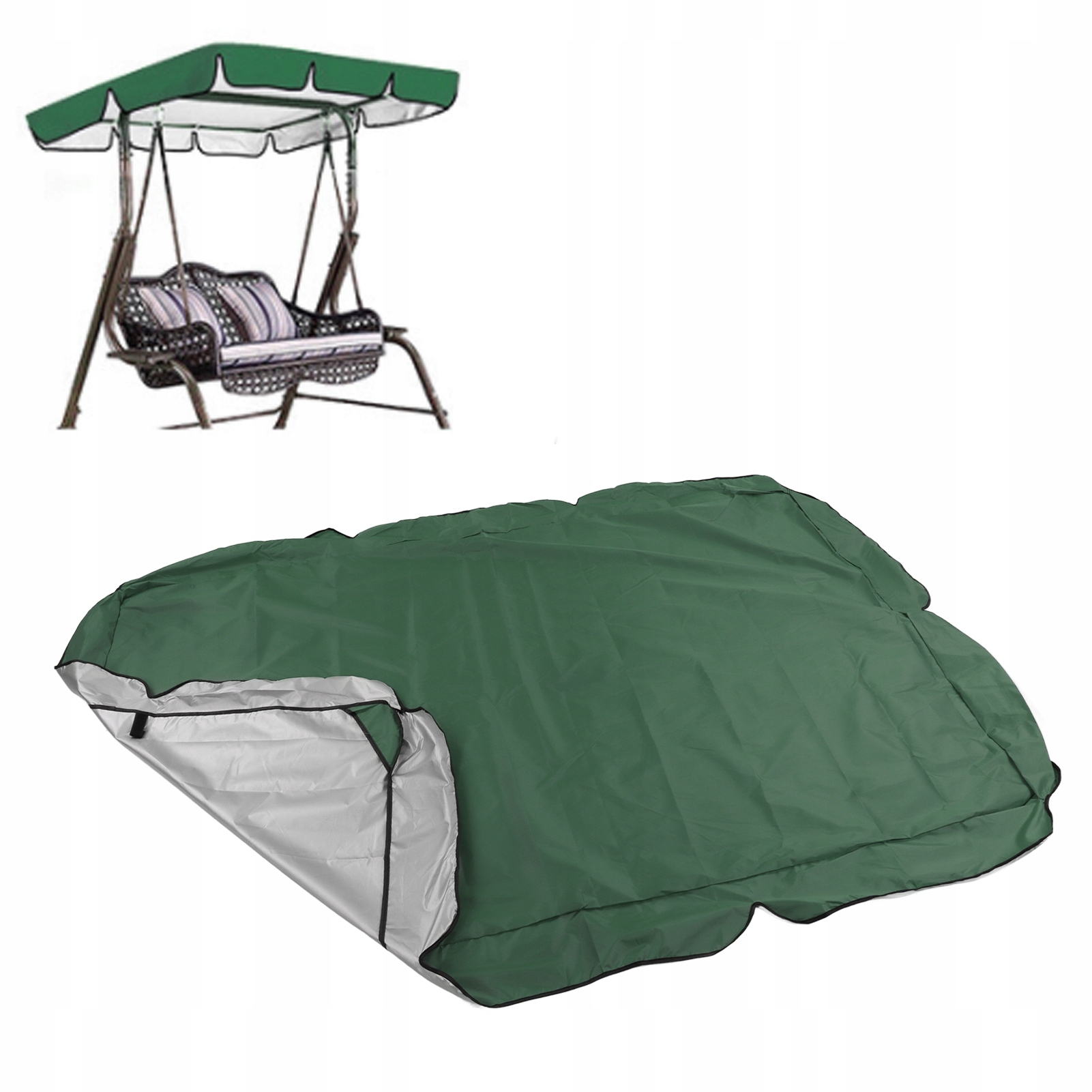 Daszek Dach Na Huśtawke Ogrodową 195X125CM Zielony