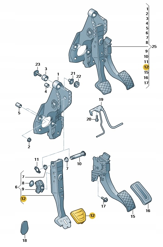 ORYGINALNA NAKŁADKA PEDAŁU HAMULCA CUPRA OE