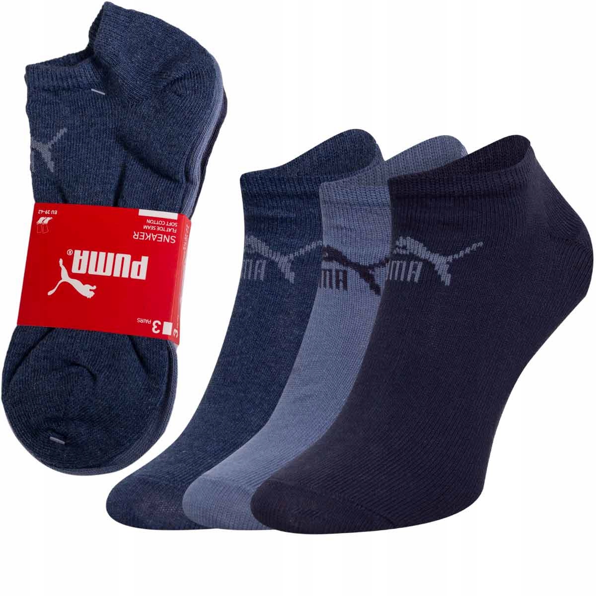 

Puma Skarpetki Stopki 3 Pary Granatowe r.43-46