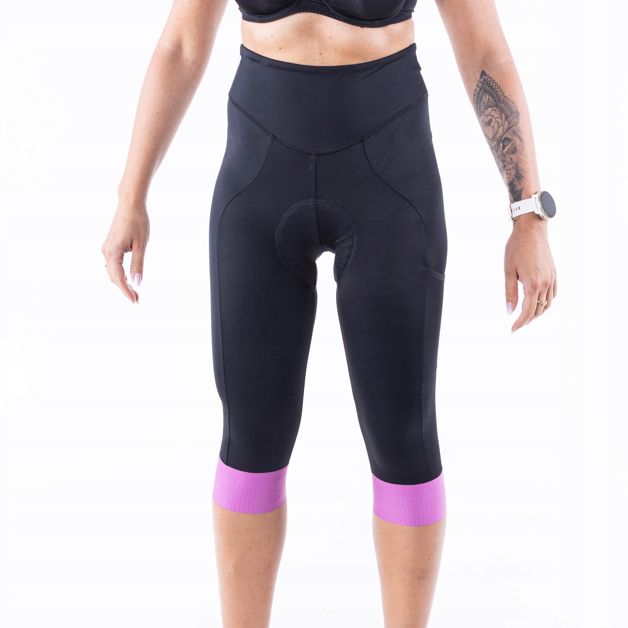 Kaymaq Damskie spodenki rowerowe kolarskie 3/4 S