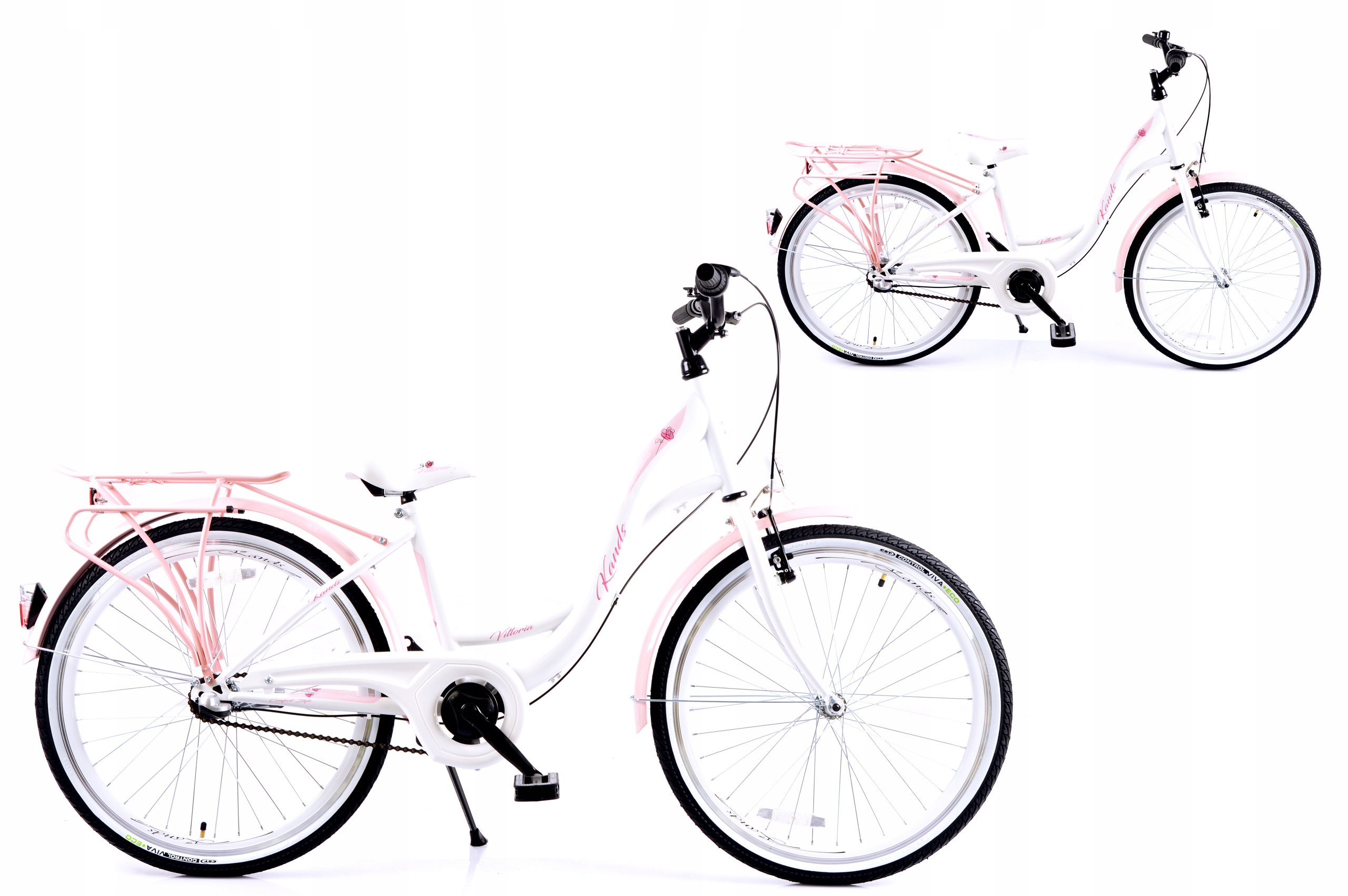ROWER MIEJSKI JR 24 KANDS VITTORIA 2021 bróżowy! Vittoria 2021 biało