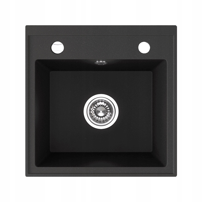 

Zlew Granitowy Czarny 44X44 CM Syfon Automatyczny