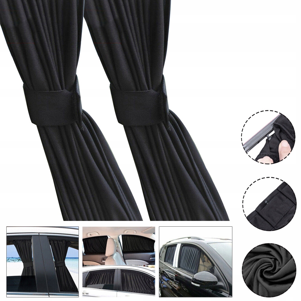 2X UNIWERSALNA OSŁONA PRZECIWSŁONECZNA NA SZYBĘ DO SAMOCHODU PRZECIW UV Kolor czerń