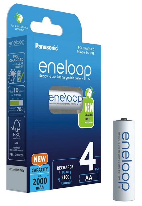 4x AKUMULATORKI BATERIE ENELOOP R6/AA 2000 mAh Marka Panasonic