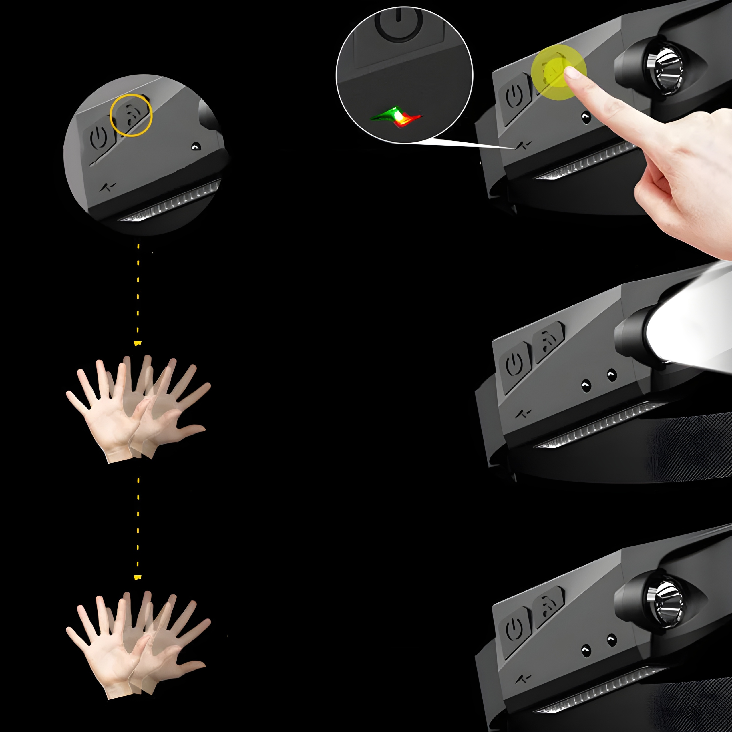 MOCNA LATARKA CZOŁOWA LED AKUMULATOR REFLEKTOR CZOŁÓWKA PASEK NA GŁOWĘ USB Materiał guma