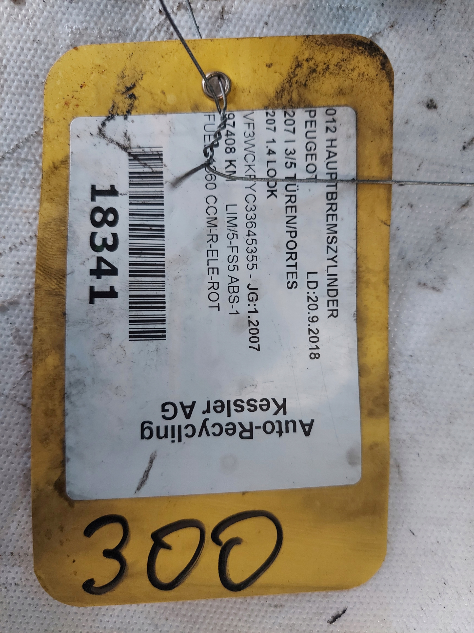 Servofreno PEUGEOT 207 1.4 B TRW