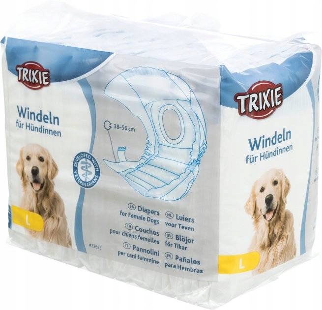 

Trixie Pieluchy pampersy dla suczki psa L 12szt
