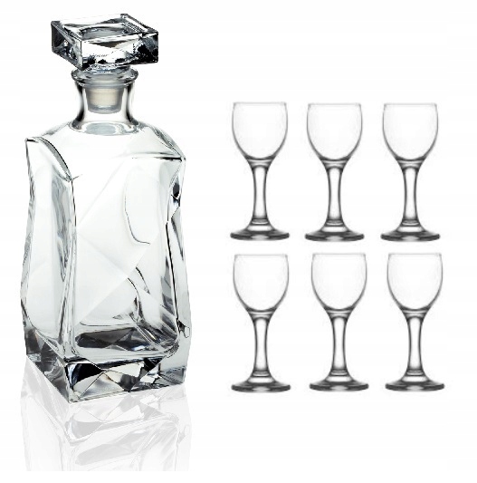 

Karafka Łamana 0,75L 6 Kieliszków Nalewka Likier