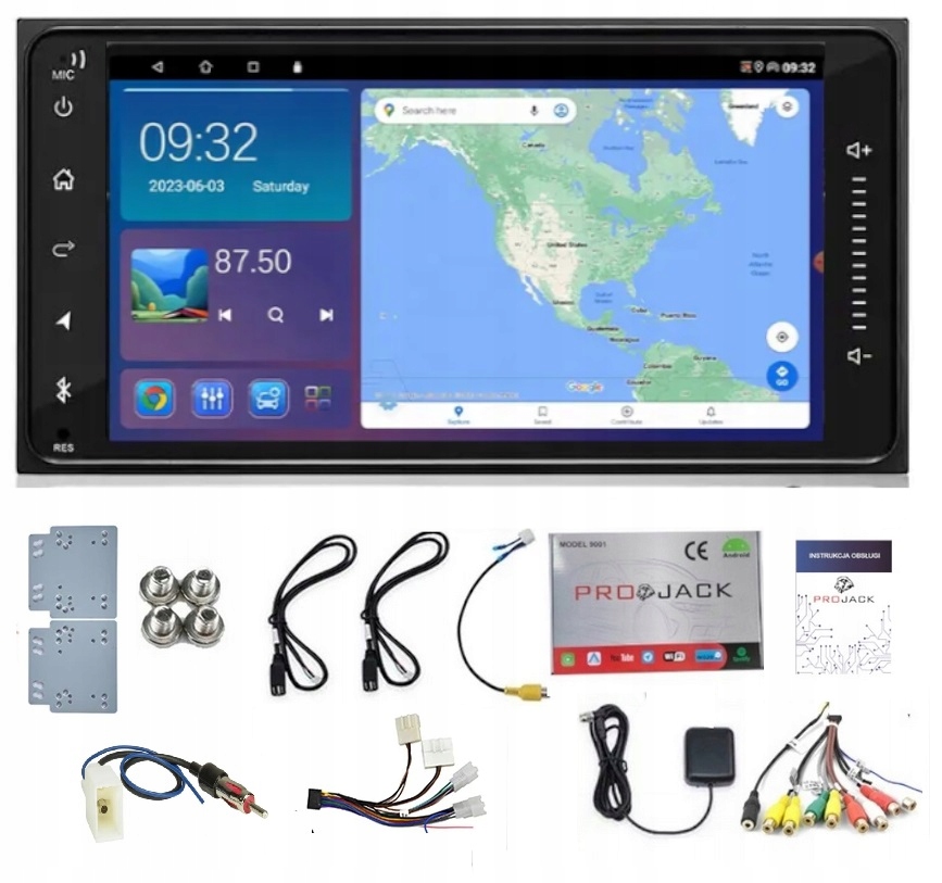 RADIO GPS TOYOTA RAV4 II COROLLA YARIS AVENSIS 2/64GB CARPLAY USB WIFI