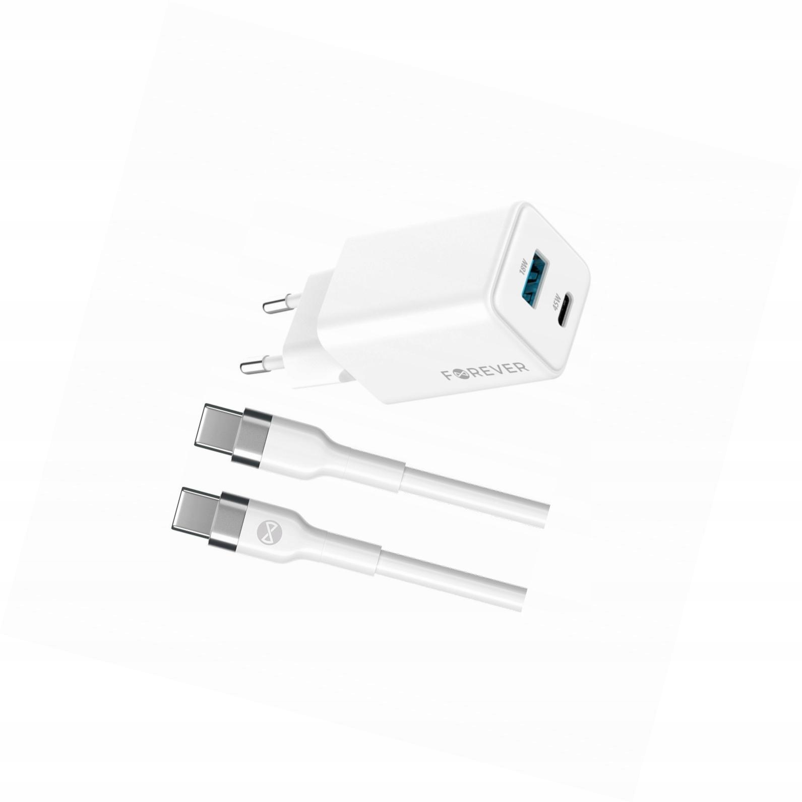 Szybka ładowarka GaN 45W 2 wejścia z długim kablem 2m do OnePlus 6