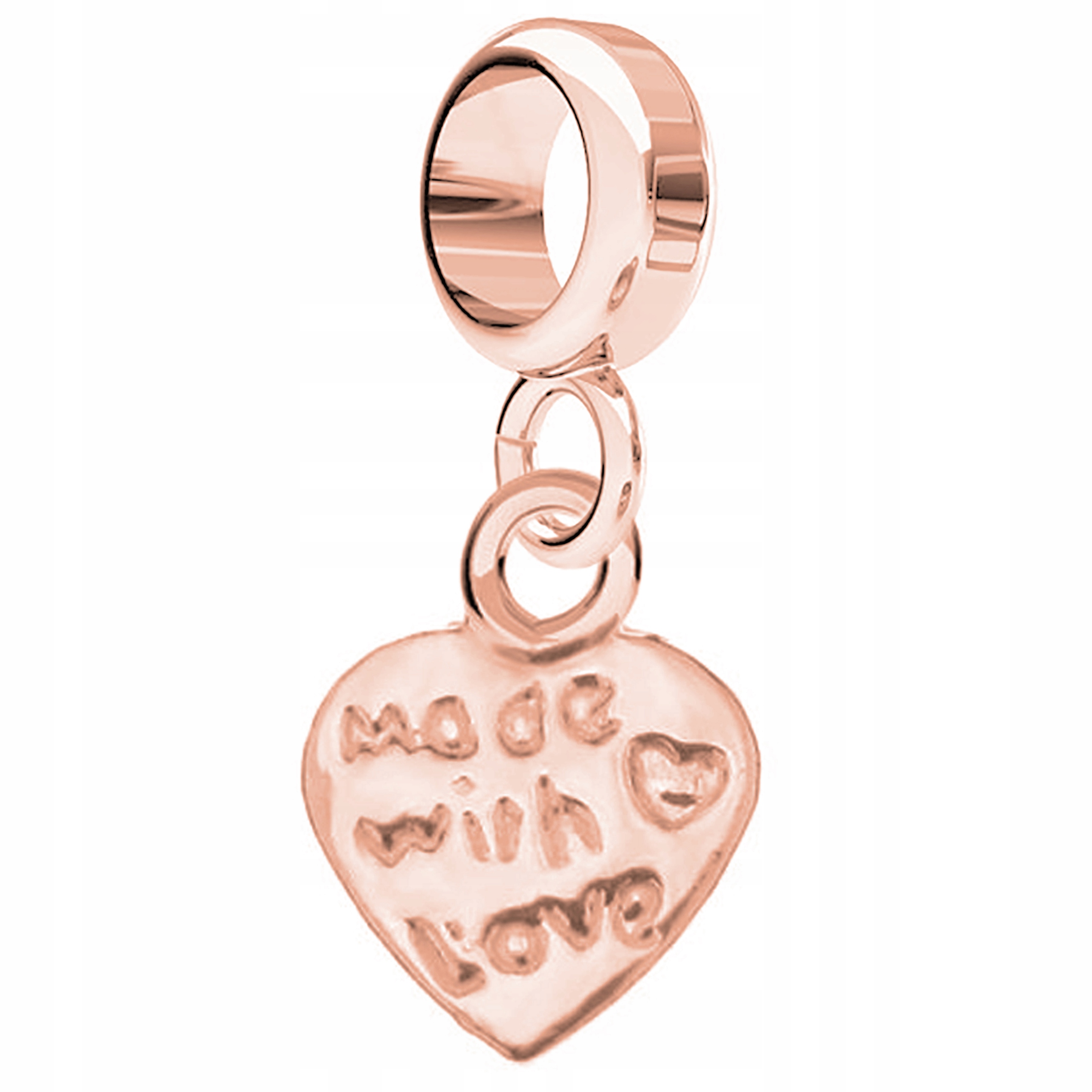 Charms Pozlacené srdce Srdce Nápis Malé srdíčko s nápisem Love Stříbro 925