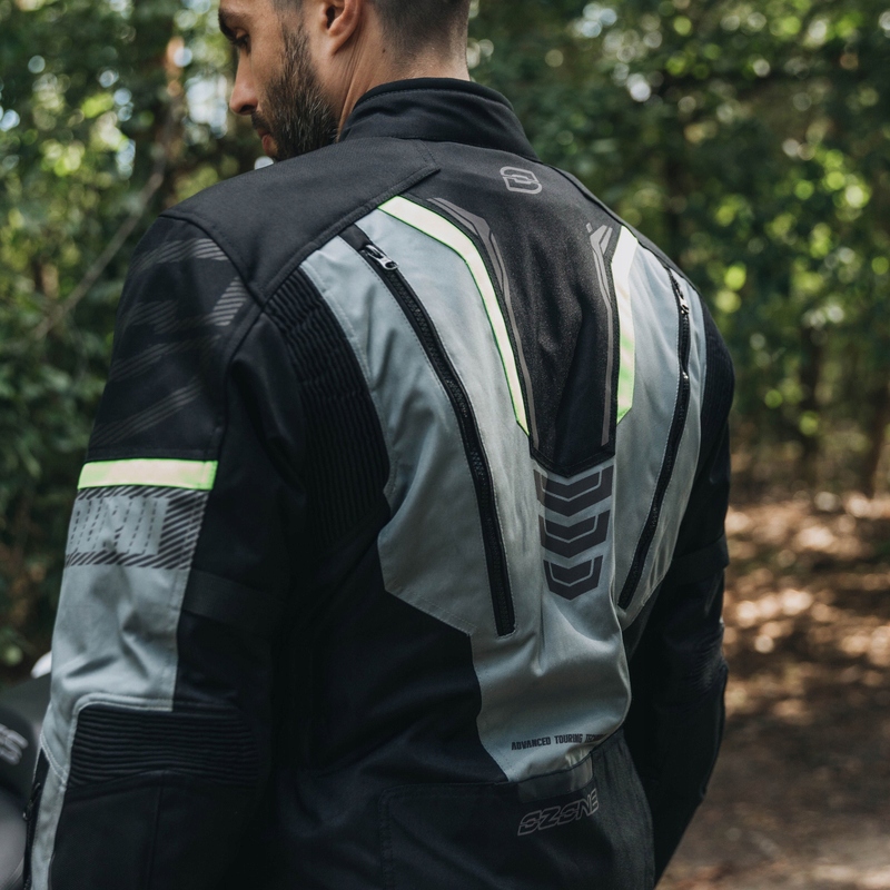 KURTKA TEKSTYLNA OZONE TOUR III BLACK/GREY/FLUO YELLOW 3XL Rozmiar XXXL