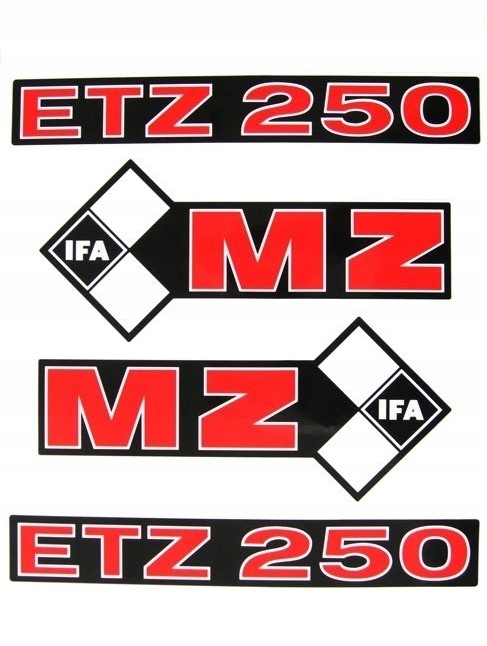 Naklejki nalepki zielona niebieska Mz Etz 250 Lux!