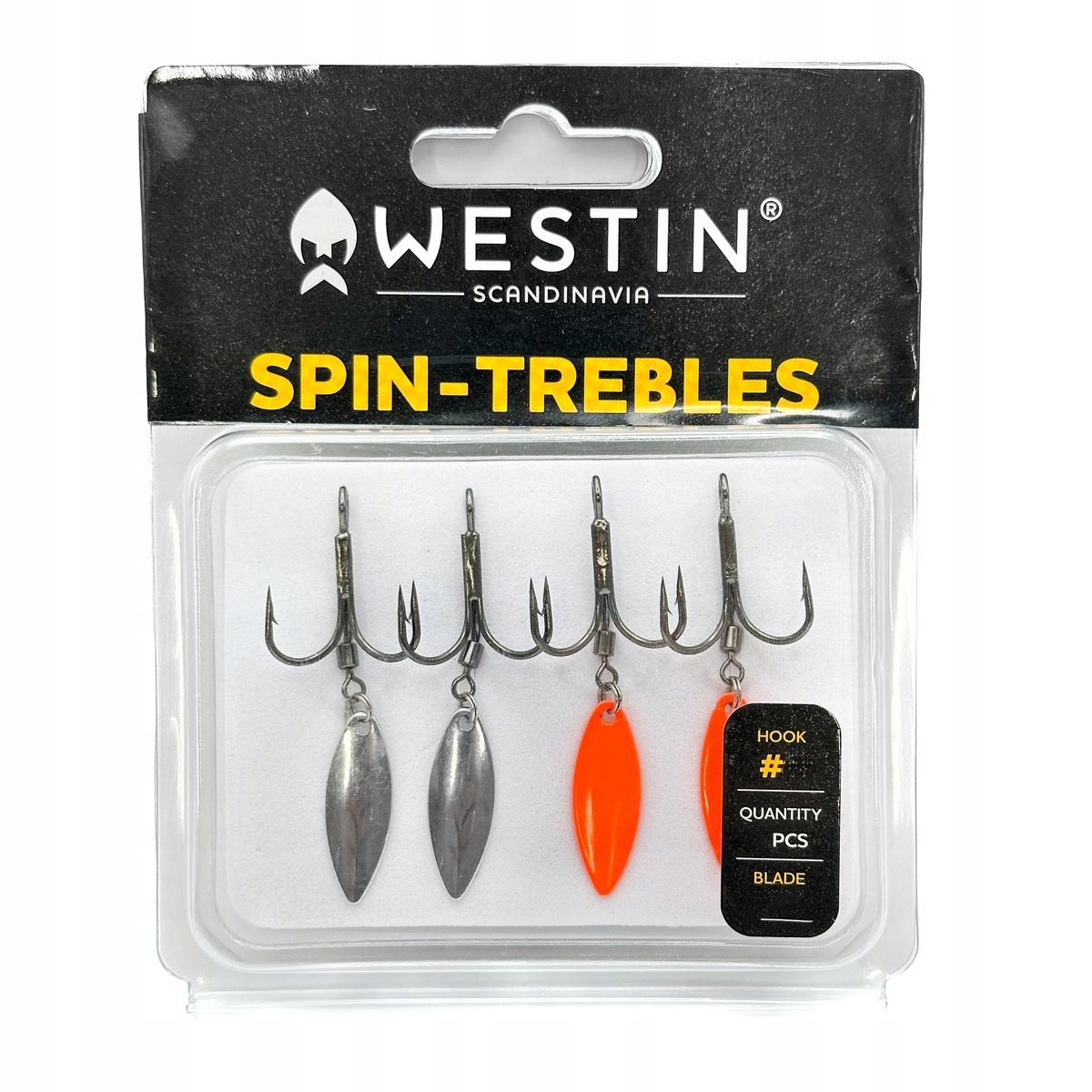 Kotwice Westin Spin-treble #2 Silver/red 4PCS