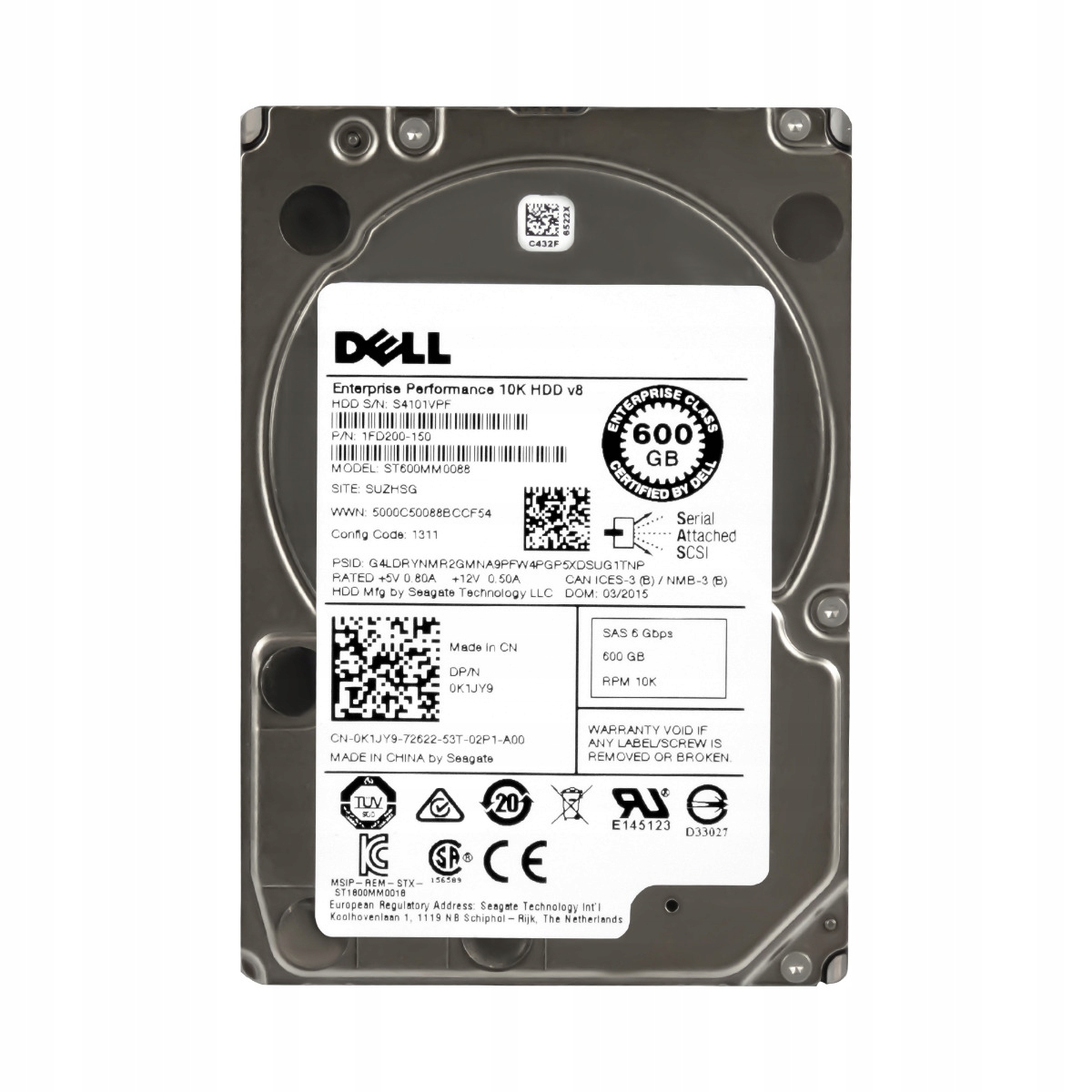 Dell 0K1JY9 600GB 10K 128MB SAS-2 2.5'' ST600MM0088