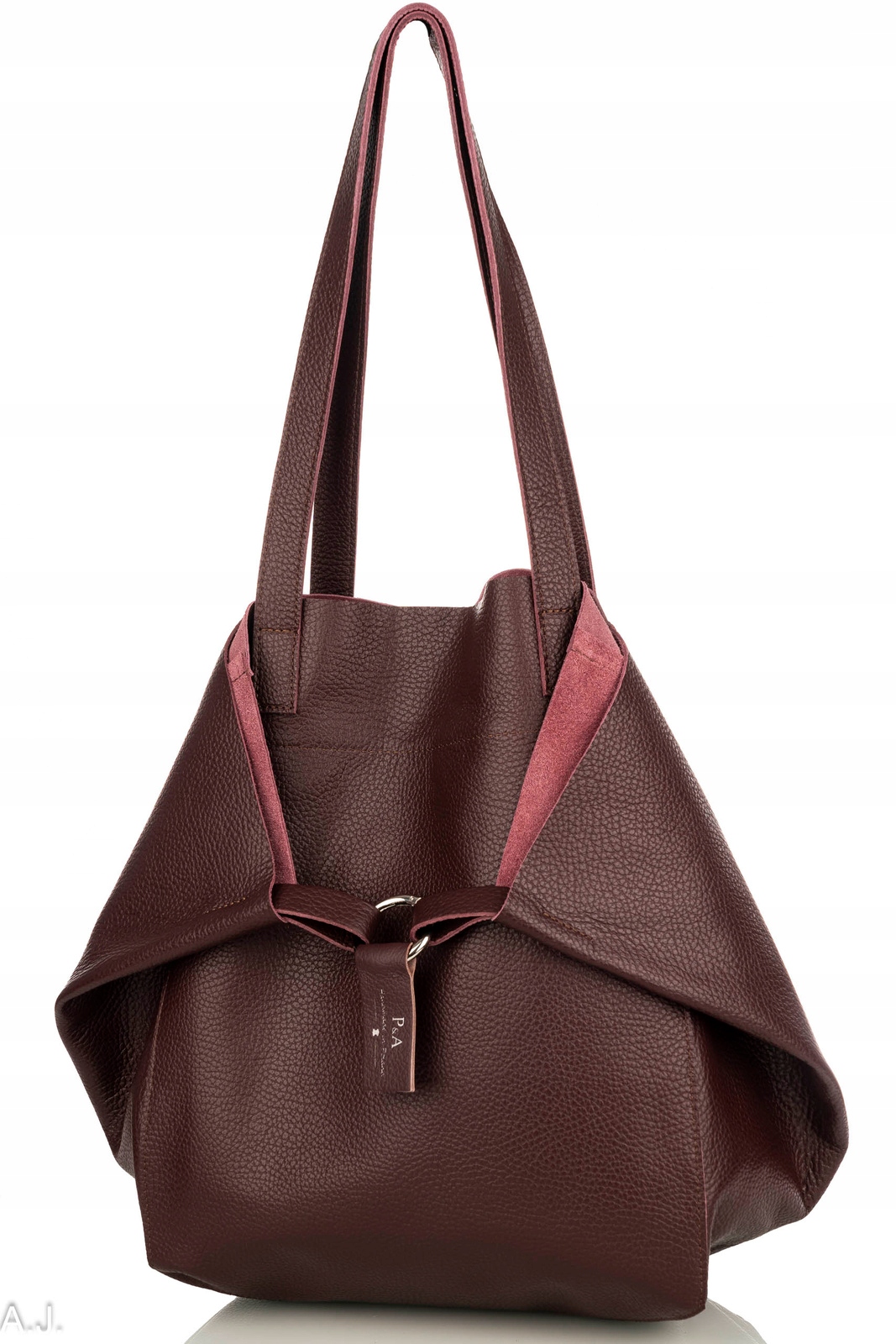 Dámská kožená taška shopper módní, pevná, odolná, polská novinka