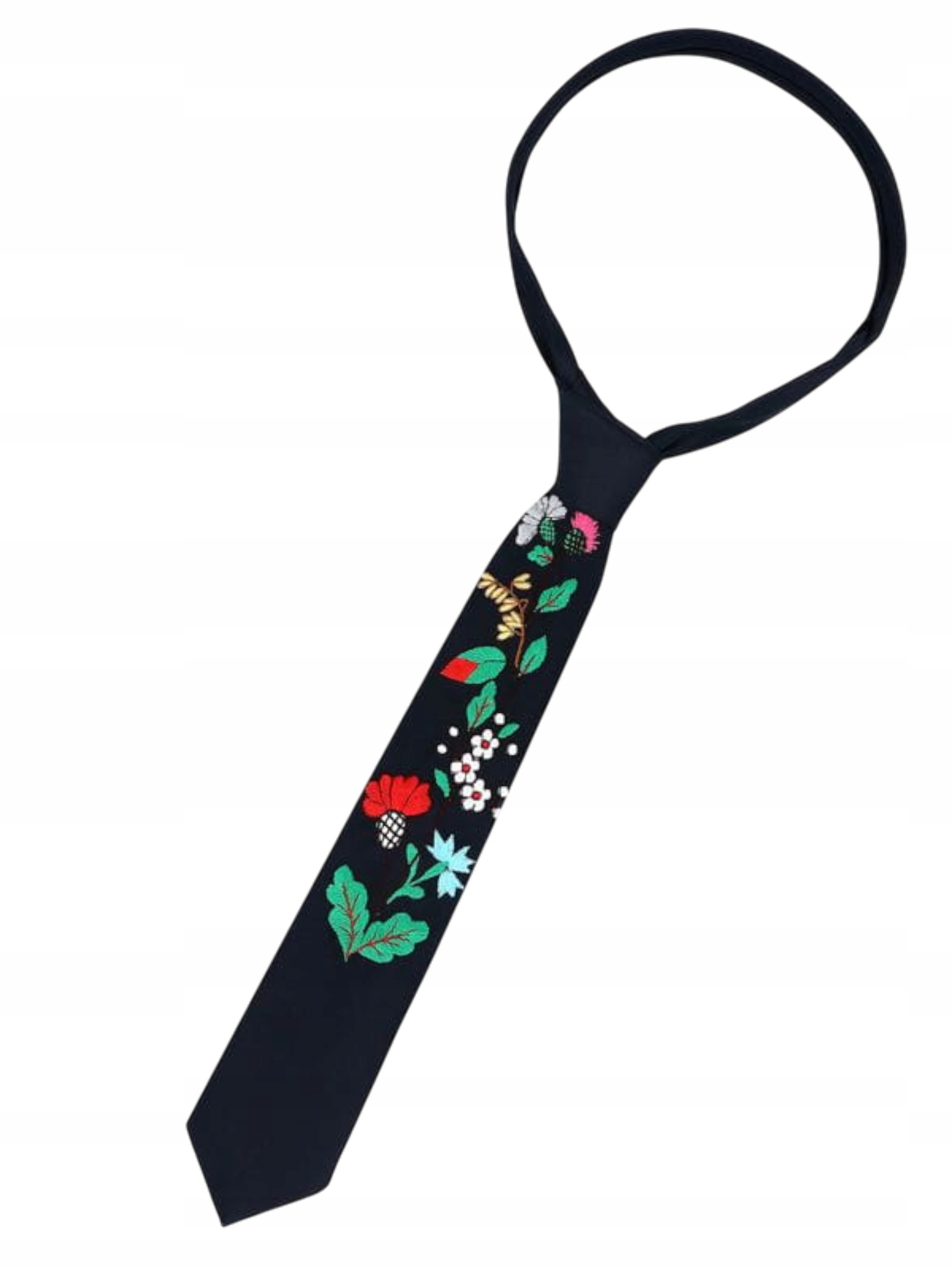 Vyšívaný lidový folkový kravat, kociewski