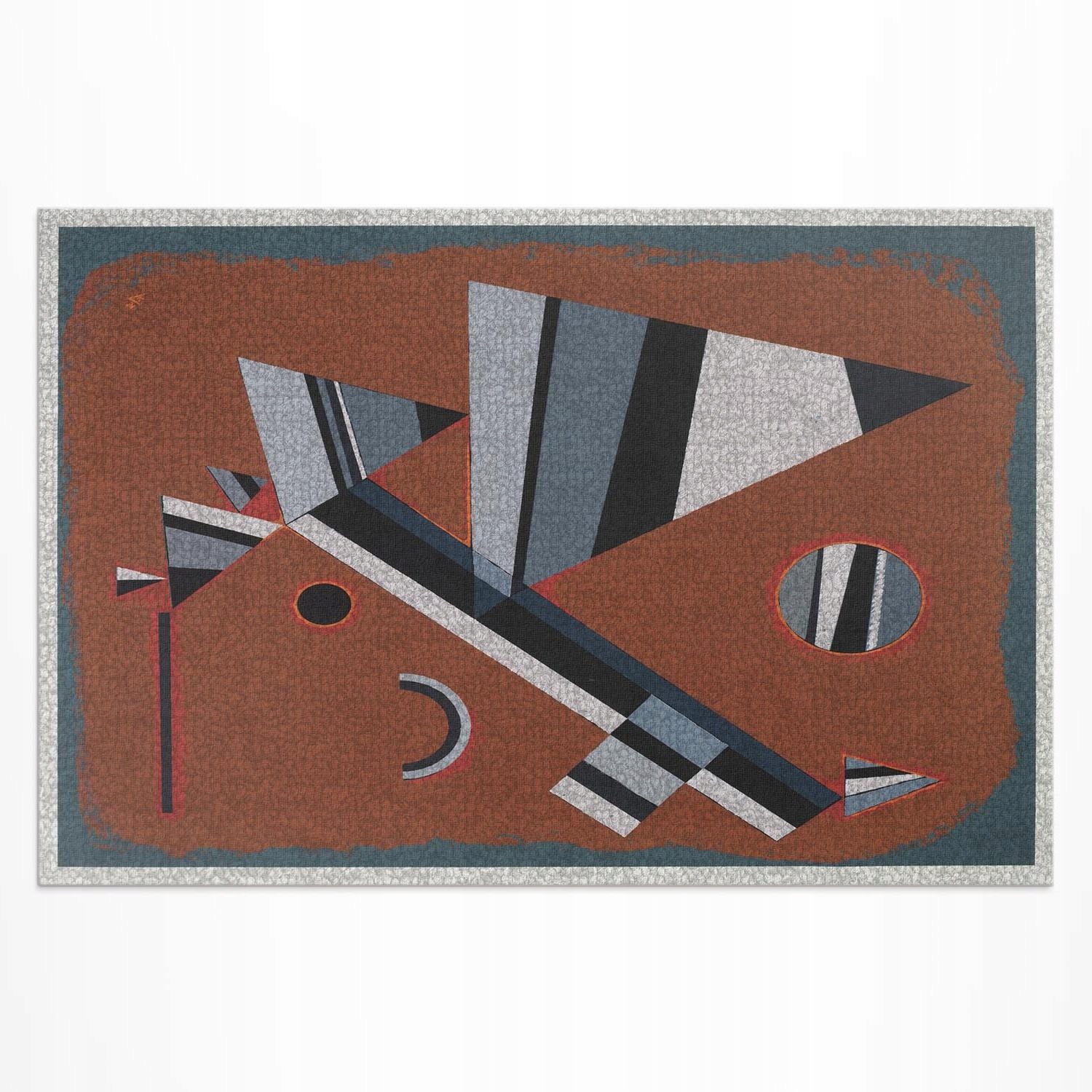 Terasový vinylový koberec s potlačou Gris Wassila Kandinského 150 x 255 cm
