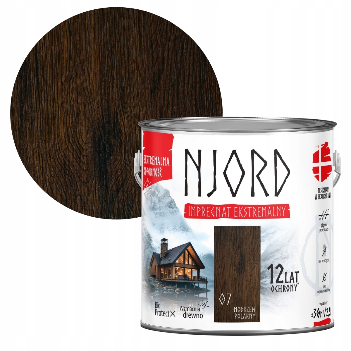 Njord Extrémní Impregnace Na Dřevo 2,5 L Polární Modřín 07