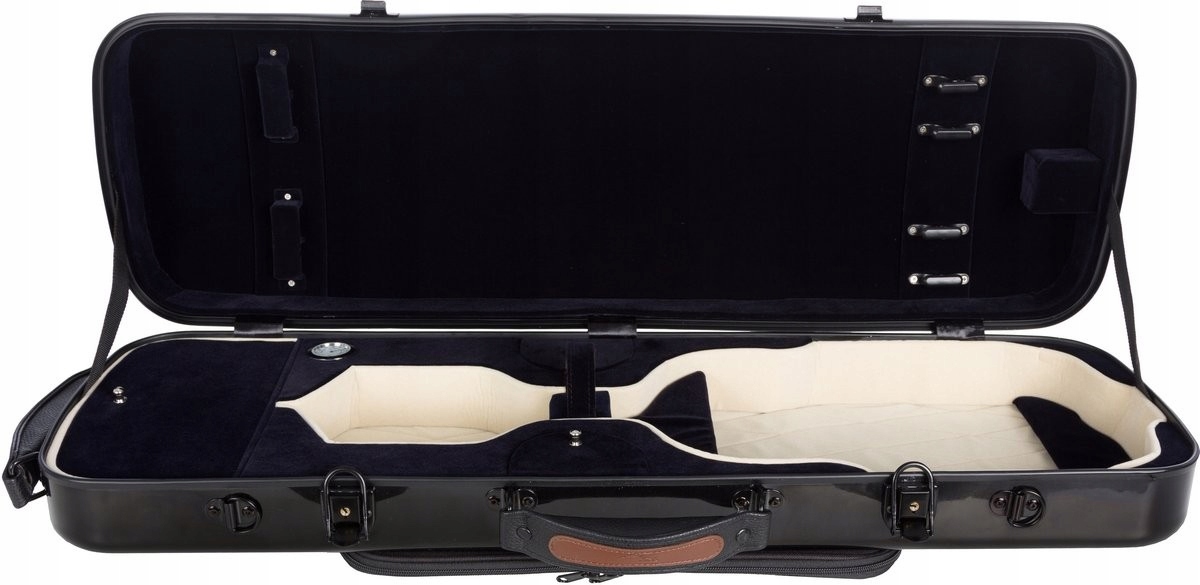 Fiberglassové houslové pouzdro Oblong 4/4 M-case Černá Tmavě modrá