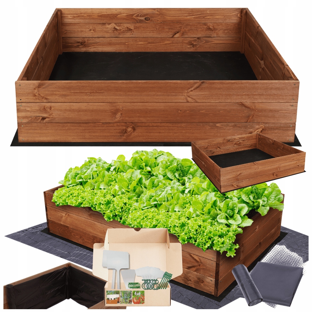 Truhlík impregnovaný zeleninová zahrada pařeniště květináč vyvýšený záhon 27x100x100