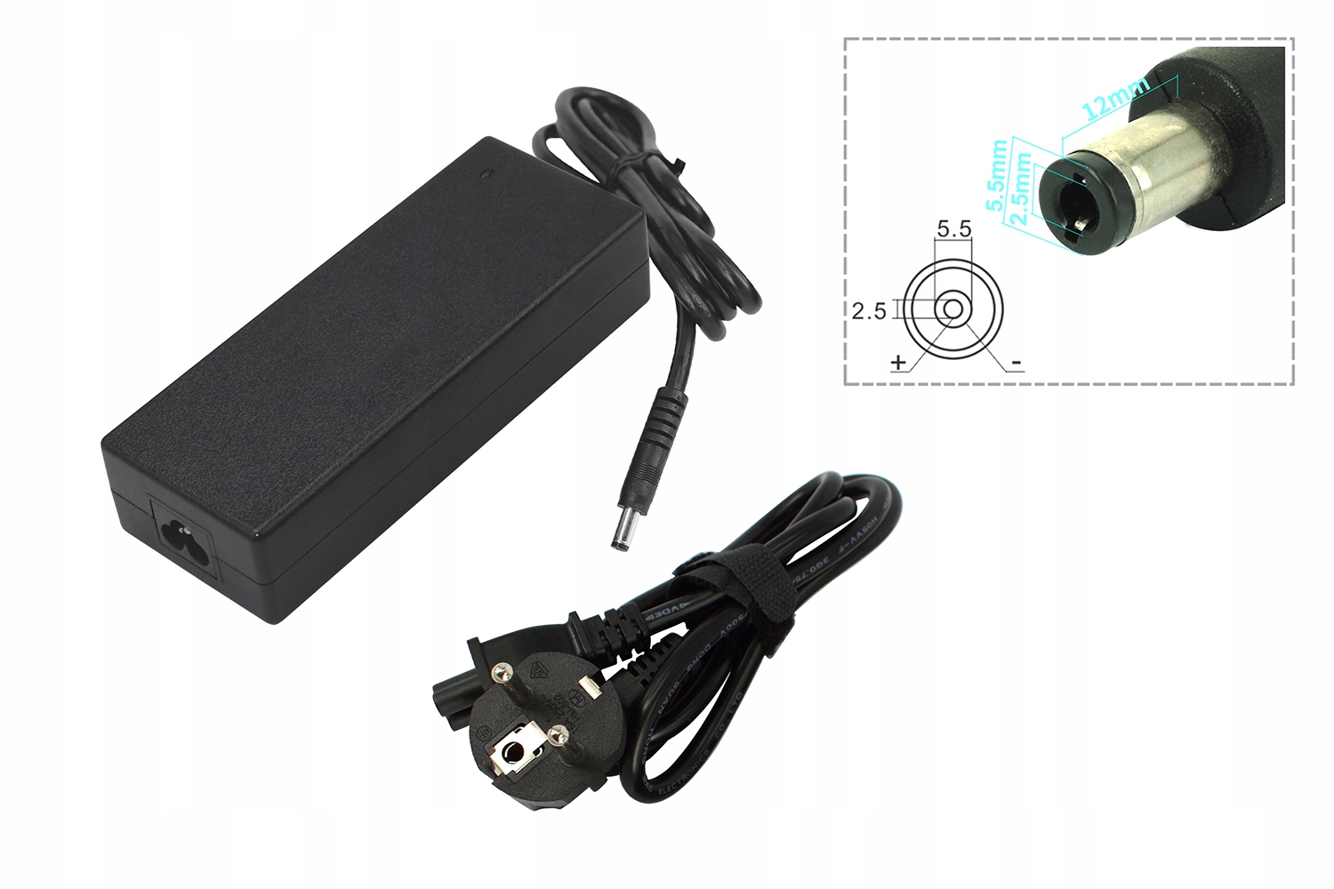 Ładowarka do e-bike 24V 2,35A do akumulatorów firmy Phylion (DC 5,5×2,5 mm)