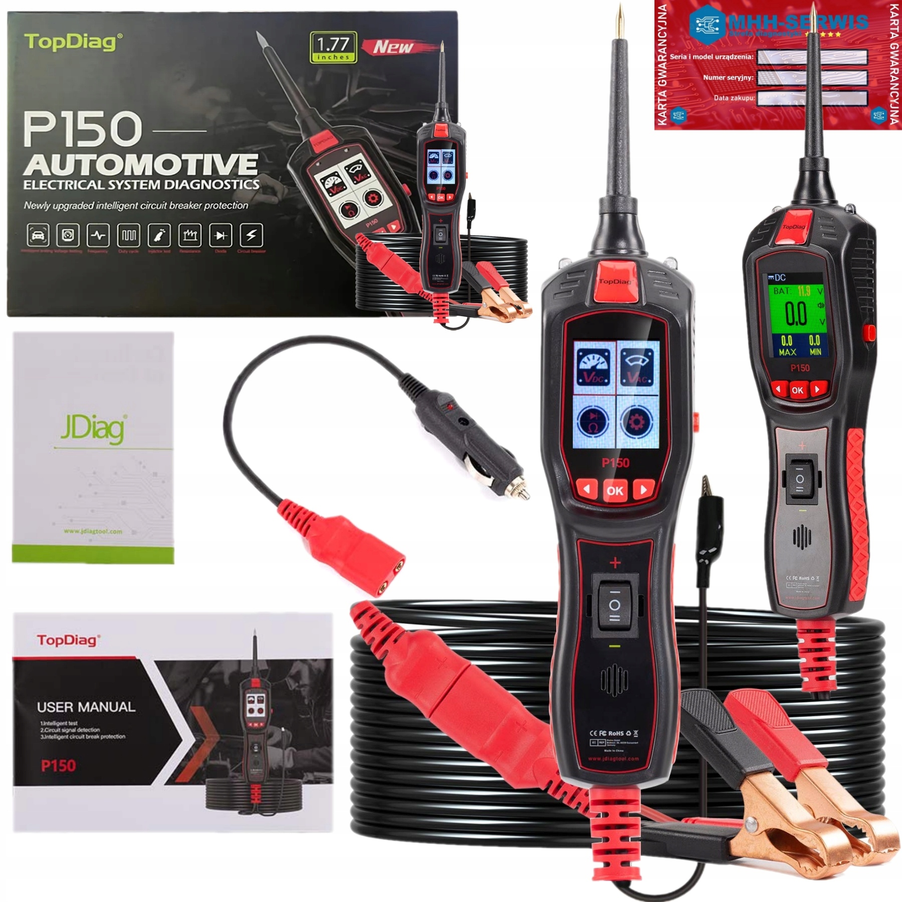 Tester Obvodů Multimetr Dílenský Tester Polarity 12V 24V P150