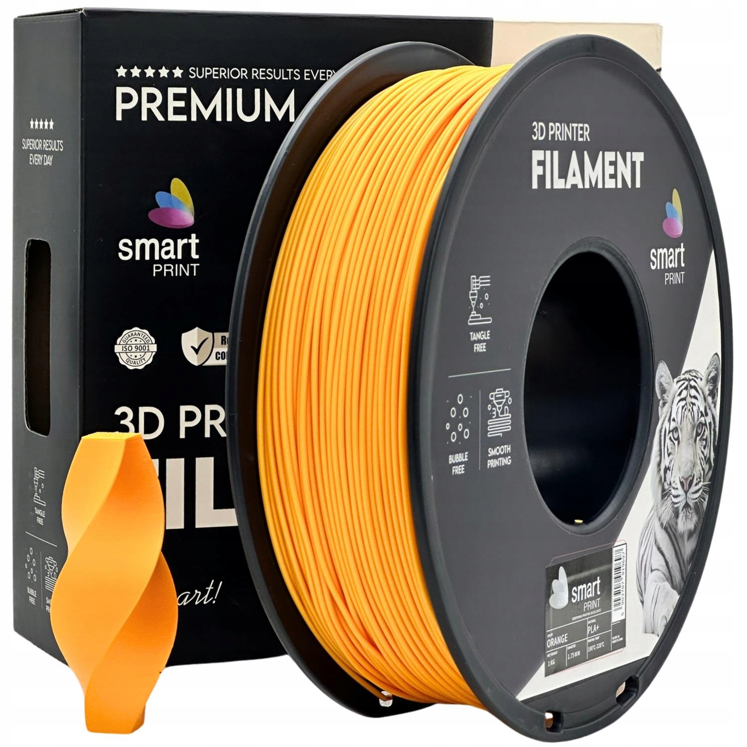 2 x Filament Smart Print Pla+ Orange Pomarańczowy Wzmocniony 1.75mm 1kg