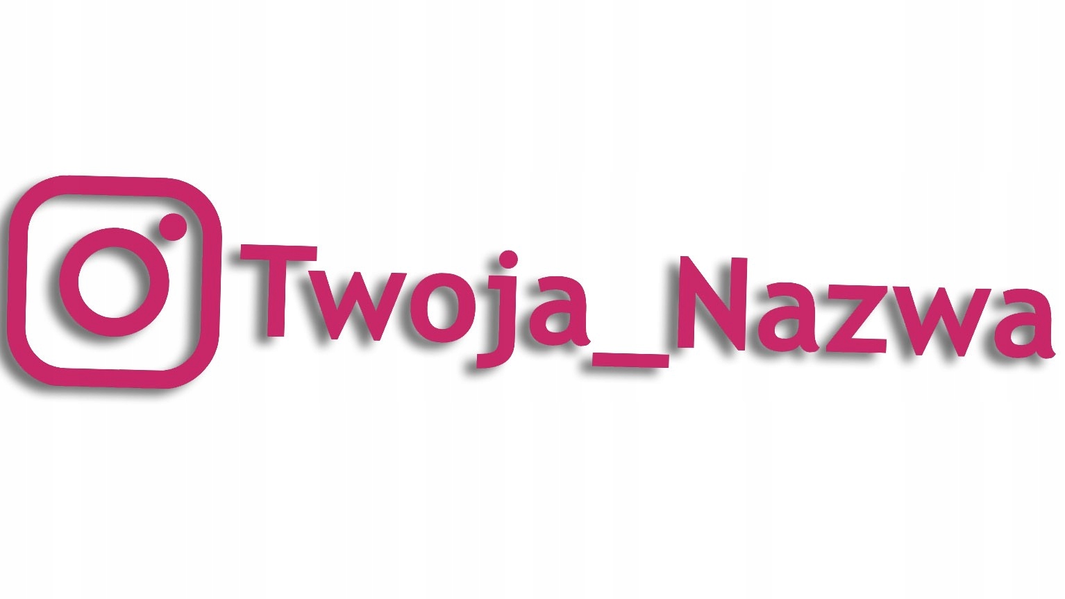 

Wycinana naklejka Instagram różowa