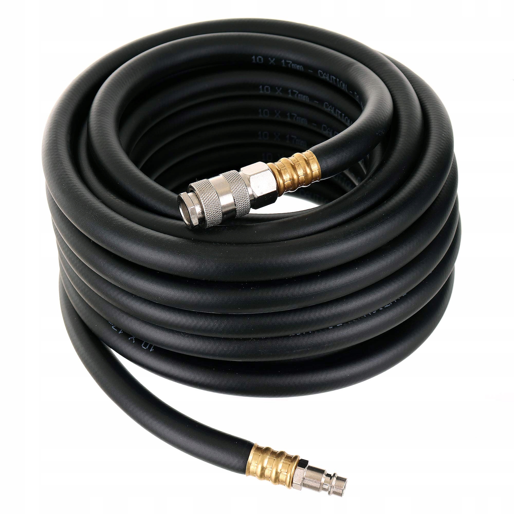 Gumová Pneumatická Hadice 15 M 10X17 MM S Kováním A Rychlospojkou Pro Kompresor