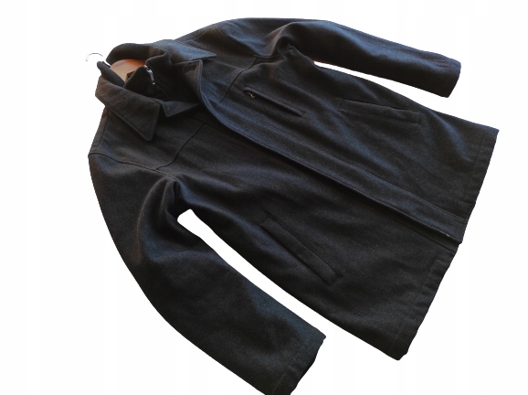 476*STEEL___WEŁNIANY MĘSKI PŁASZCZ 50