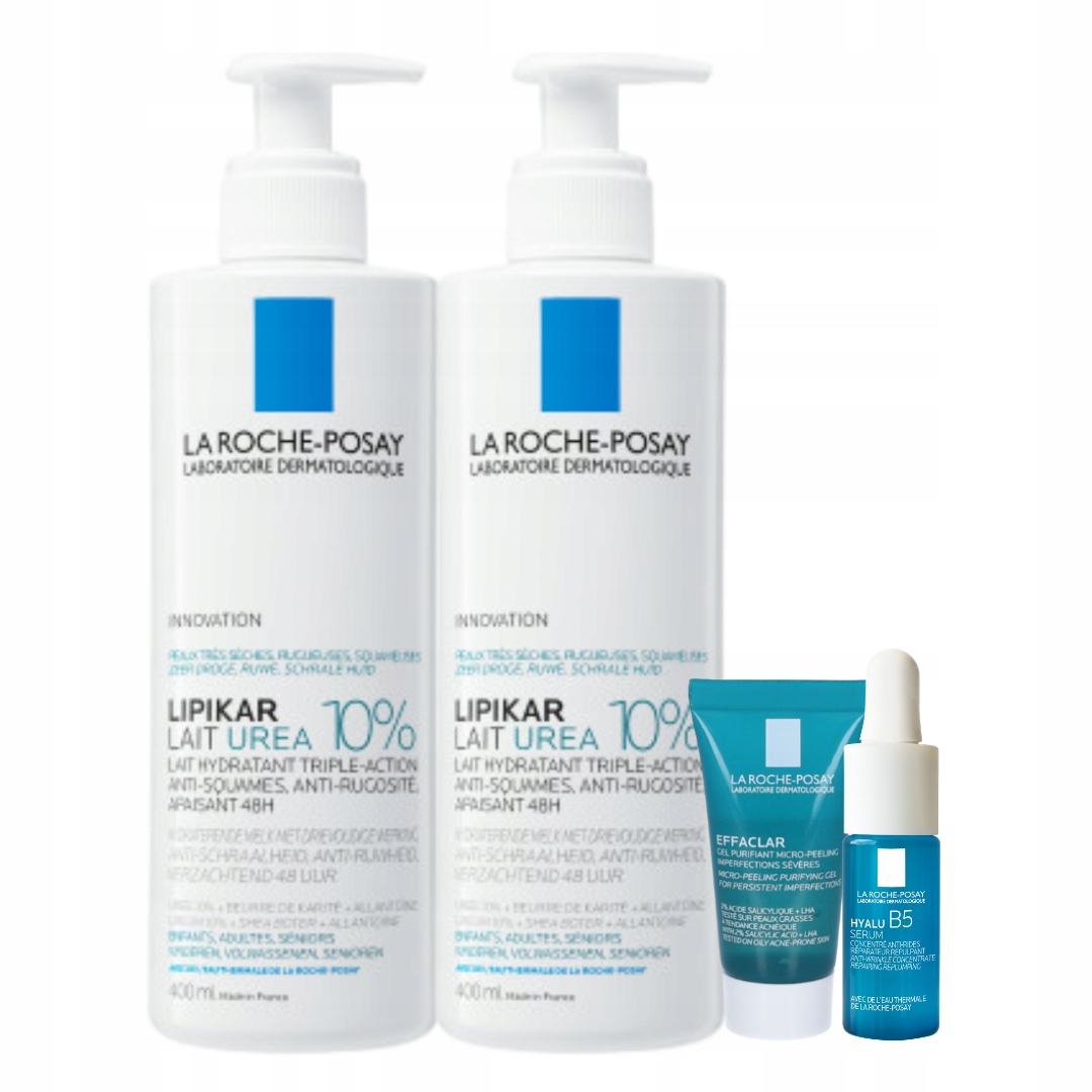 La Roche-Posay lipikar lait urea 10% nawilżające mleczko 400 ml 2PAK