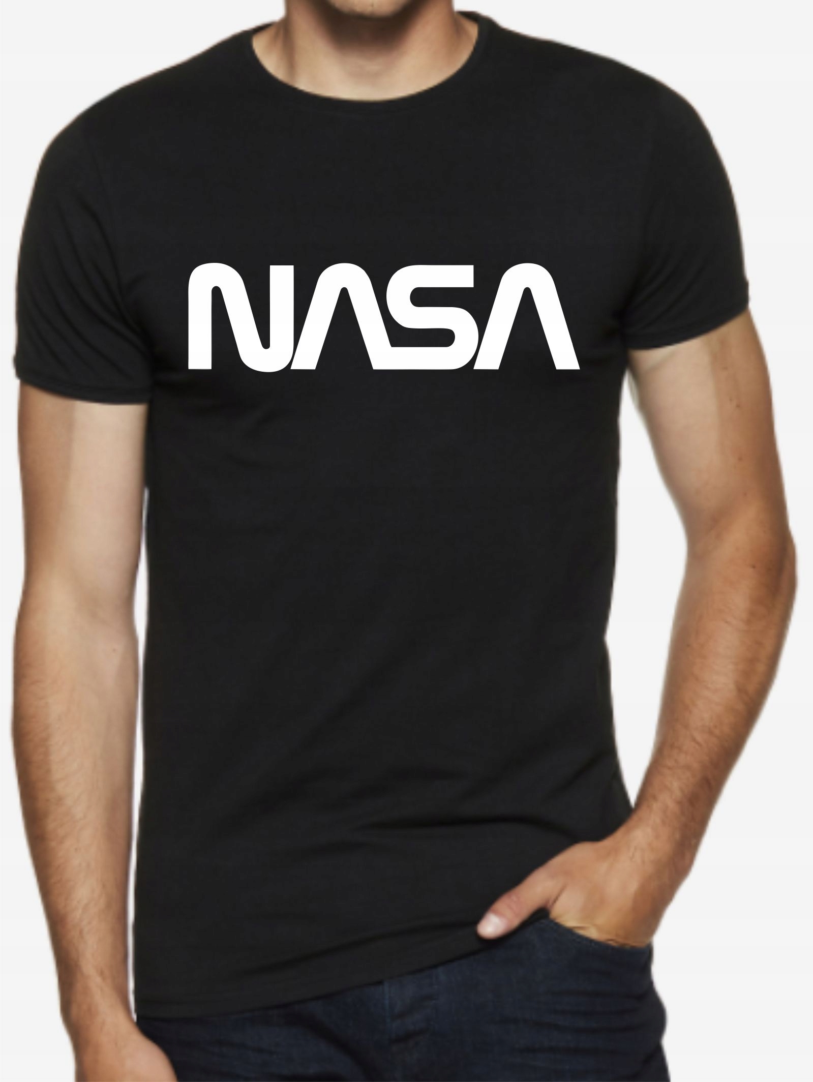 

T shirt męski czarny koszulka Nasa rozmiar S