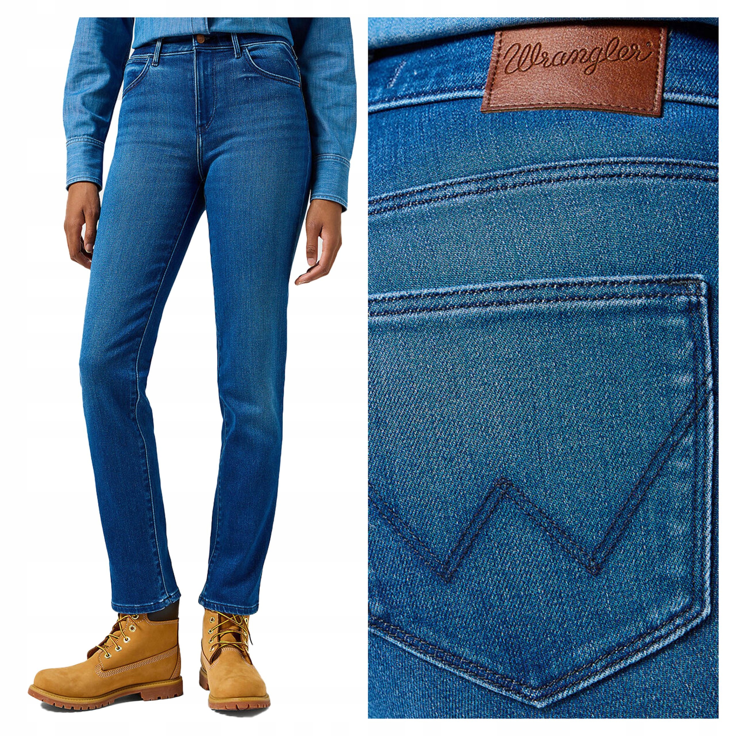 Wrangler Straight W26 L32 Pánské džínové kalhoty džíny Proste