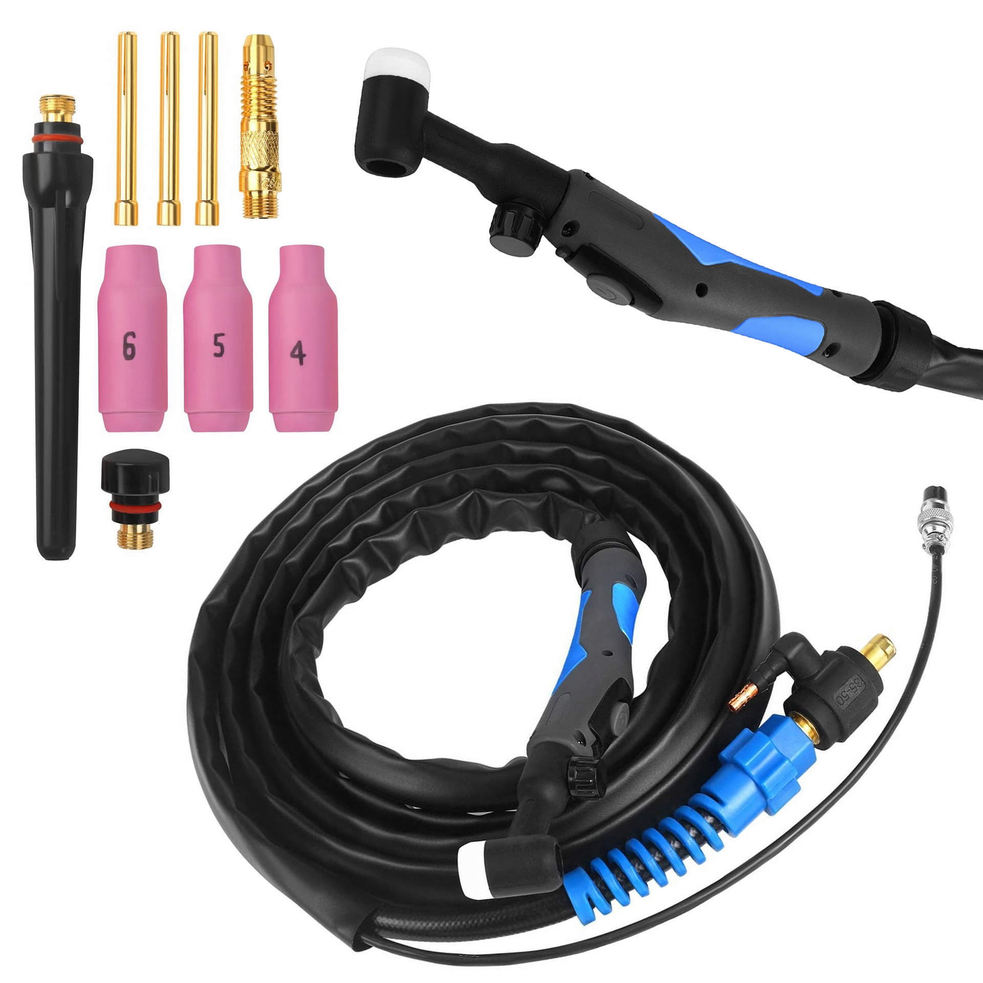 Uchwyt Spawalniczy Tig Lift 4M Zaworek Przewód Wtyki Kraft&Dele