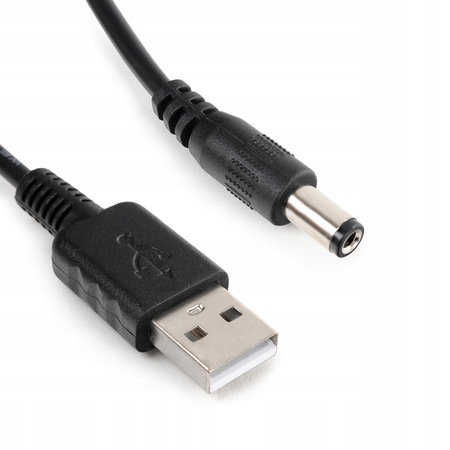 Kabel adapter zasilania z Usb na DC 2.5/5.5 100cm
