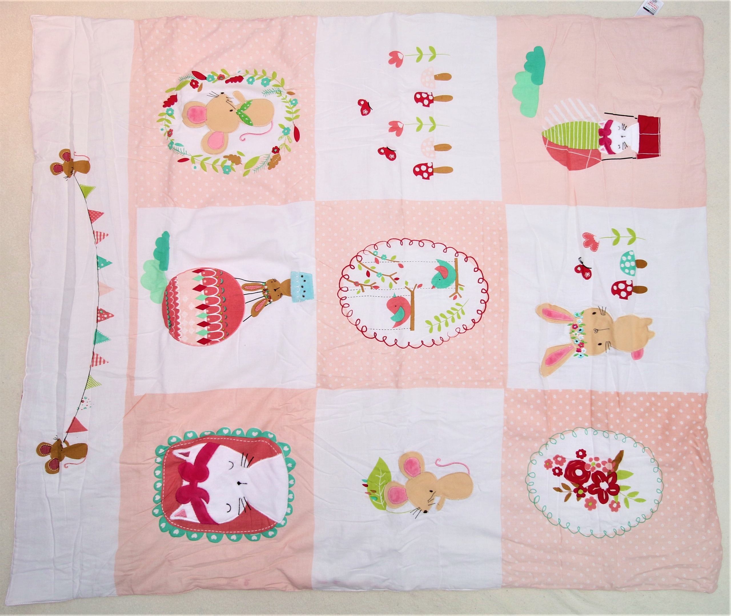 KOŁDERKA DO ŁÓŻECZKA 100 x 120 DZIECIĘCA BAWEŁNA Stan opakowania oryginalne