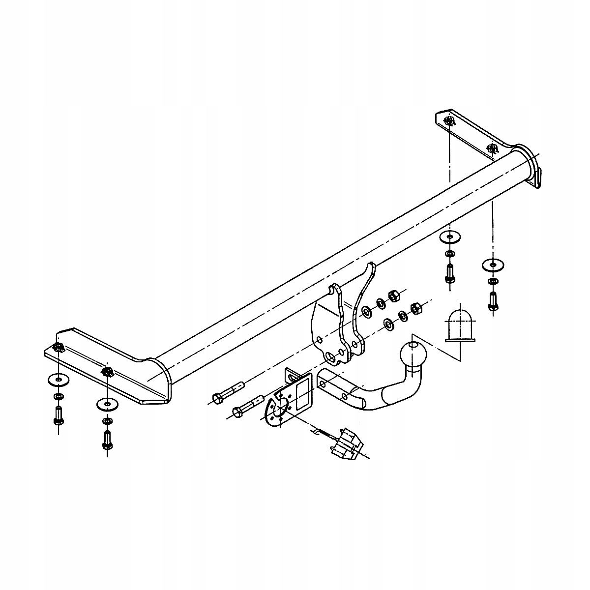 Hak holowniczy nowy do VW Vento Sedan 4D 92-98 Producent Steinhof