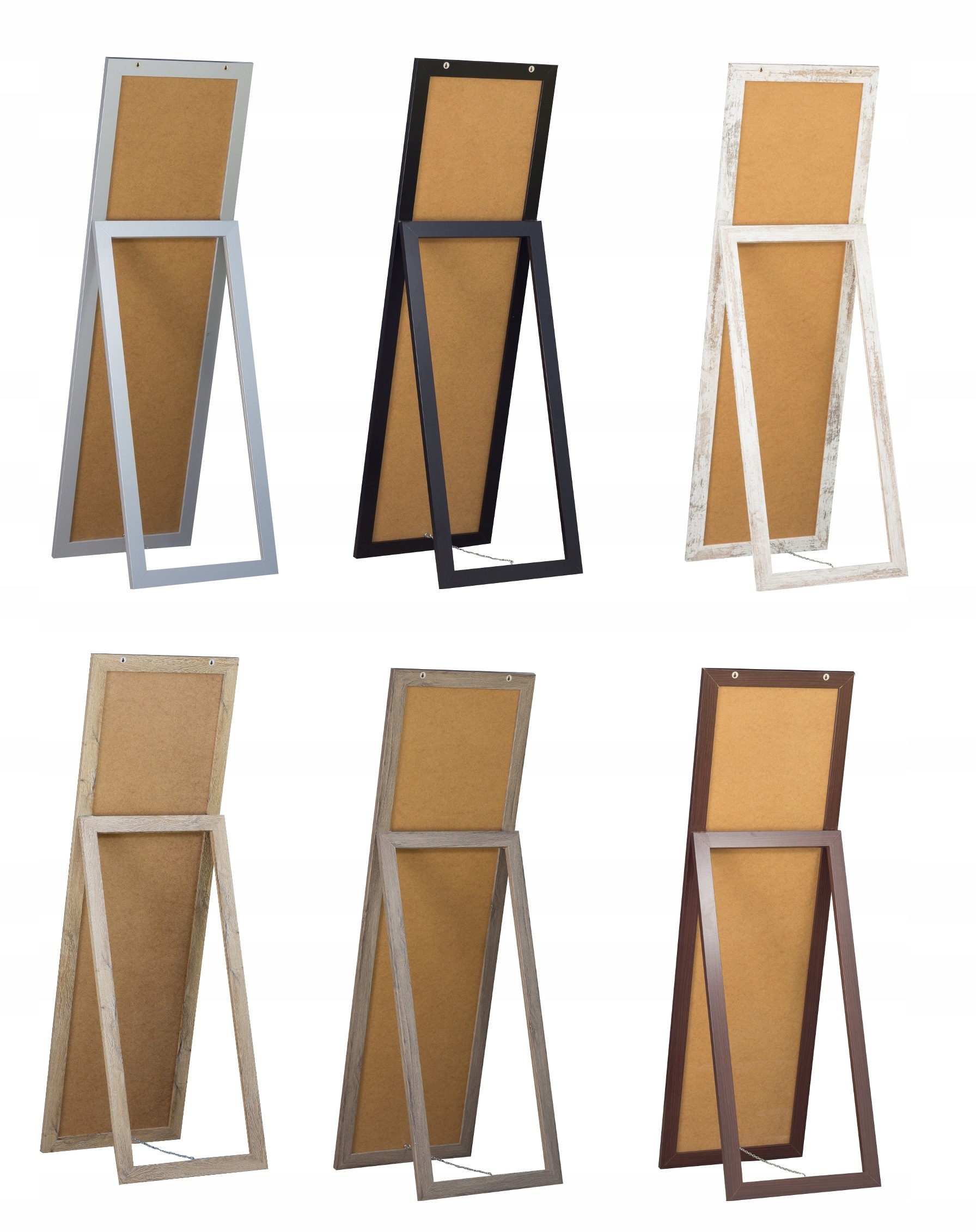 DUŻE lustro STOJĄCE rama PREMIUM 160x60 DĄB GRAND Kształt prostokąt