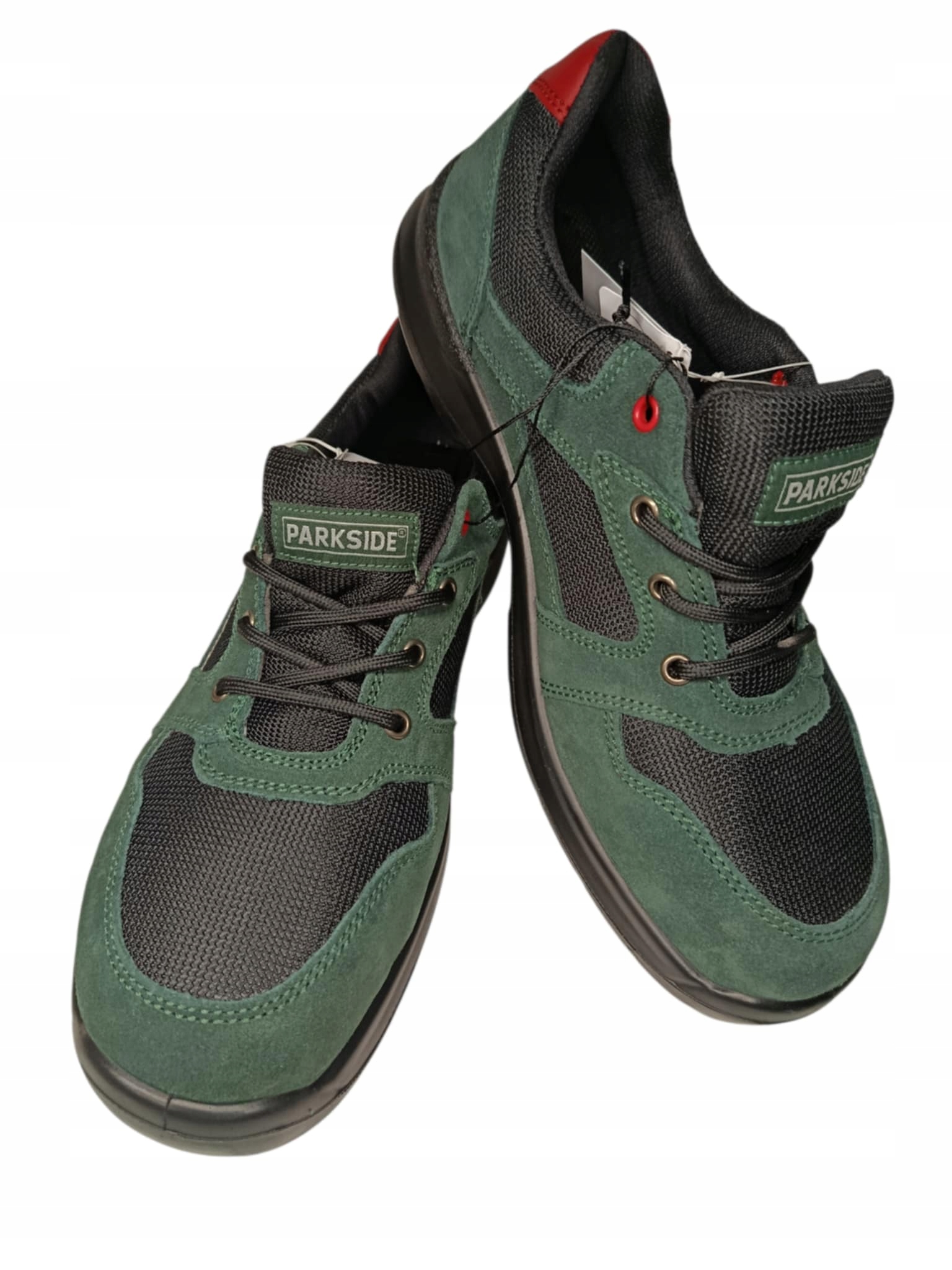 Parkside Skórzane buty robocze męskie, odblask S3 zielono-czarne 41