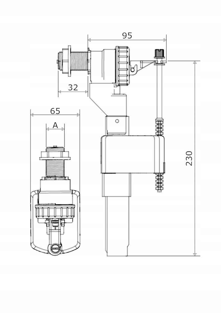 Zawór Napełniający Spłuczki 3/8 Boczny do WC UNIWERSALNY + Instrukcja foto Rodzaj inny
