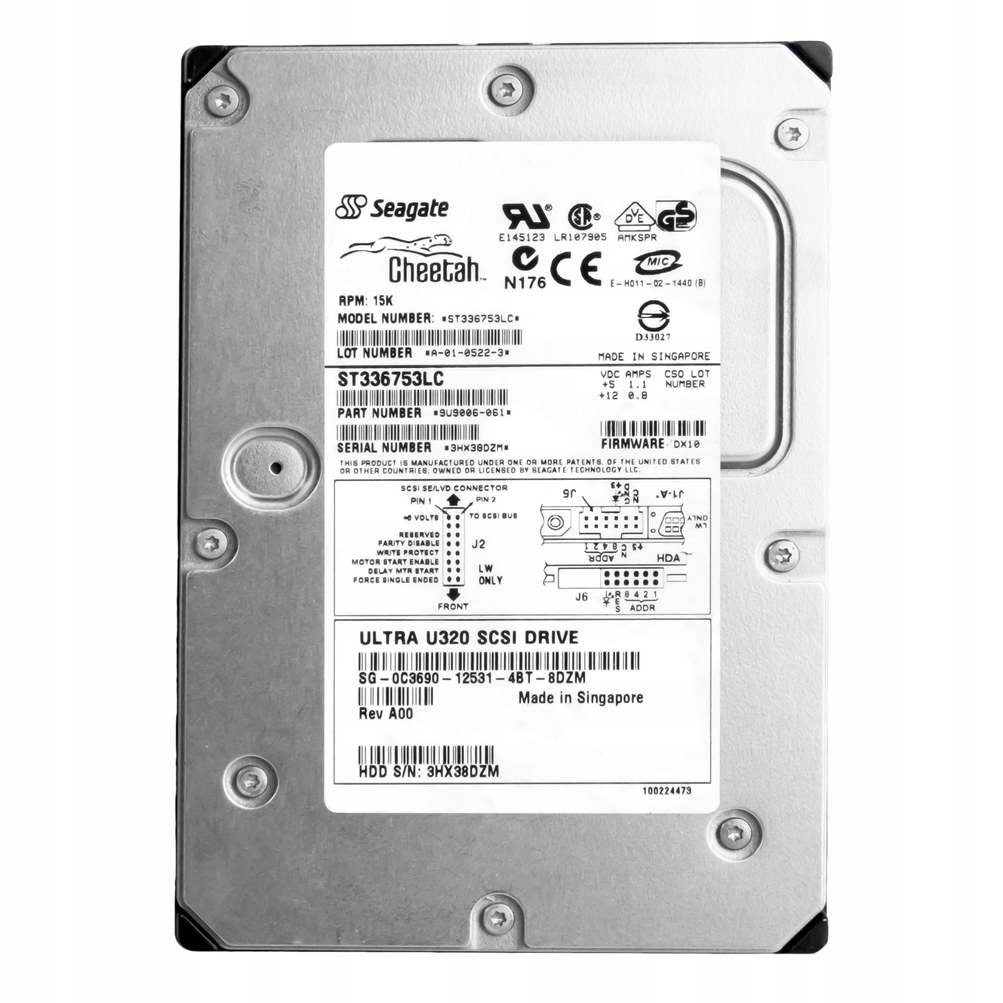 Dell 0C3690 36GB 15K Scsi U320 3.5" ST336753LC