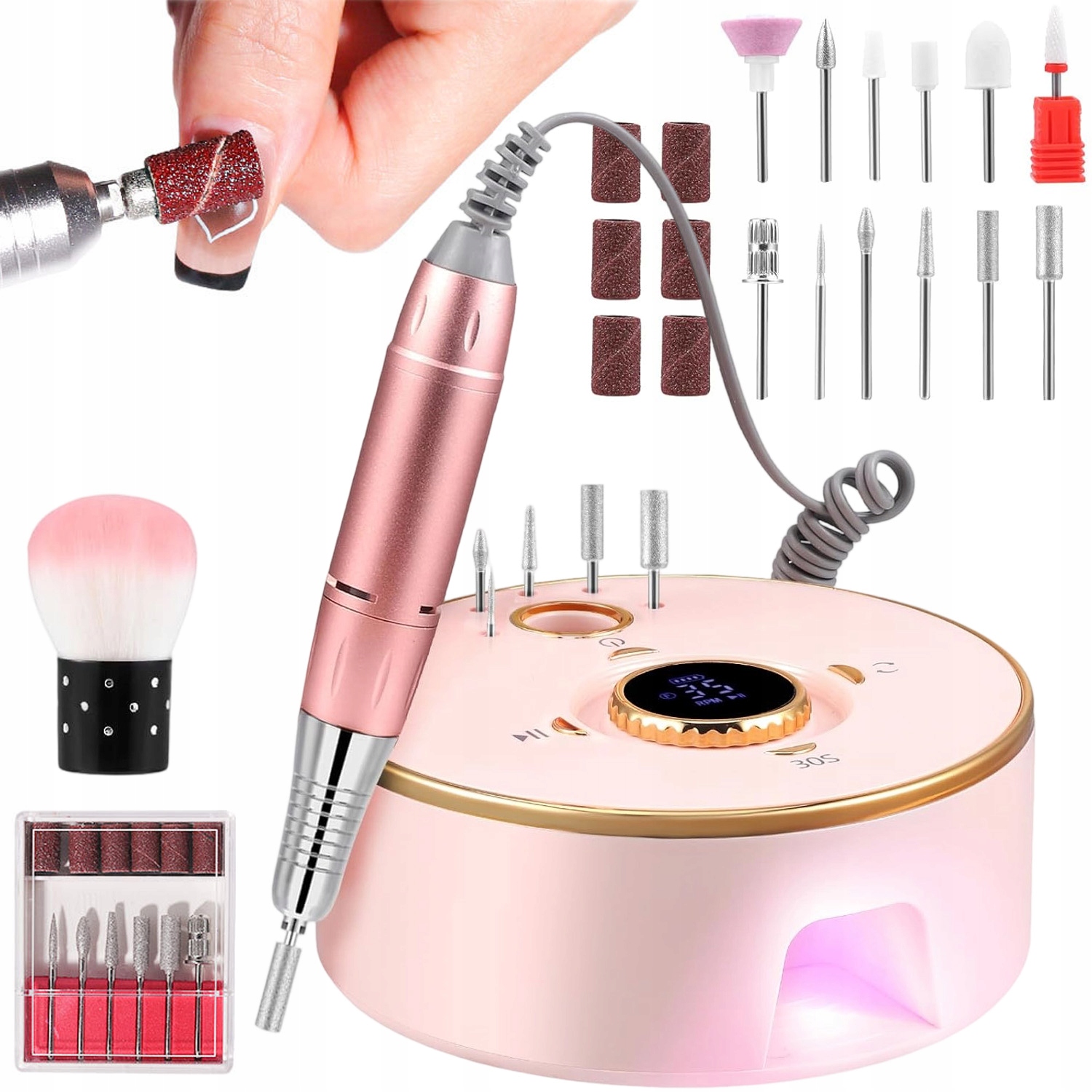 Bruska Na Nehty 35000 Ot./min Led S Nízkou Hladinou Hluku 2V1