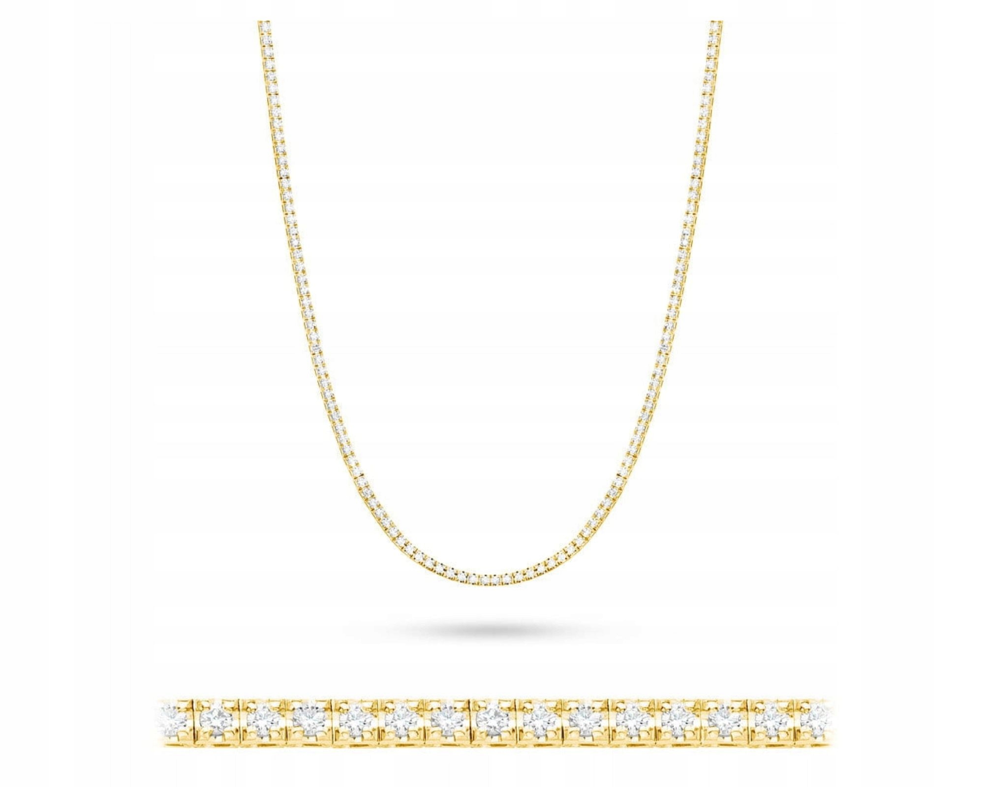 Zlatý Náhrdelník Brilianty Diamanty 3,38 ct 585