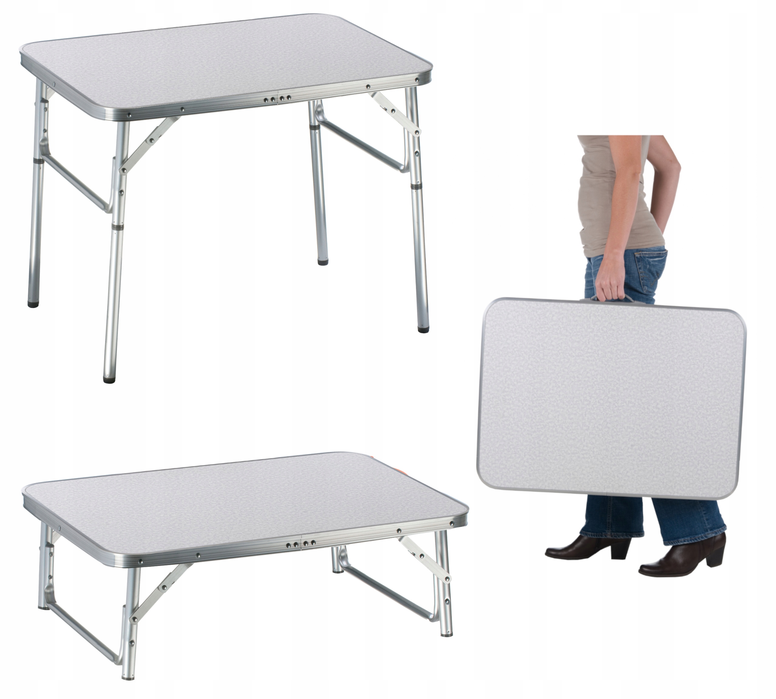 Stolik turystyczny składany stół kempingowy walizka Camp Active 2w1